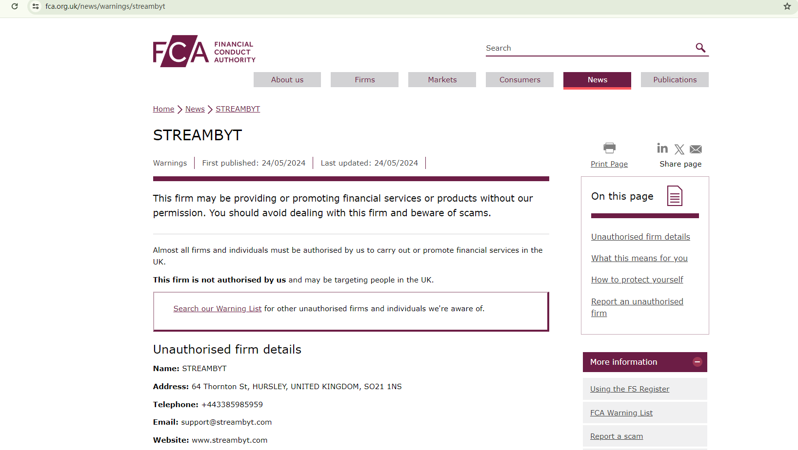 STREAMBYT 平台怎么样？安全正规靠谱吗？ - BrokersView