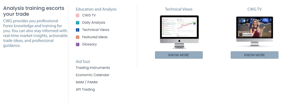 CWG Markets education