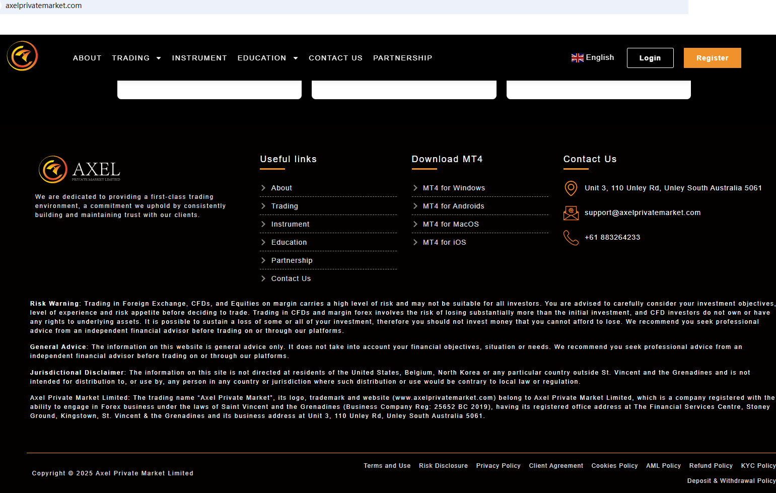  Information about AXEL Forex Broker - BrokersView Motiv 