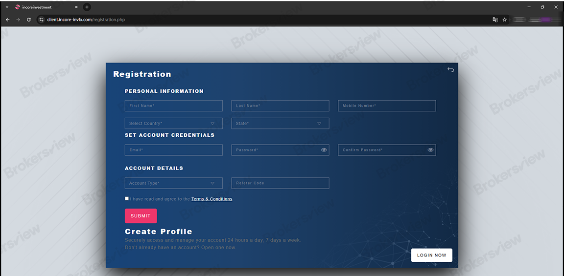 INCORE-INVFX page
