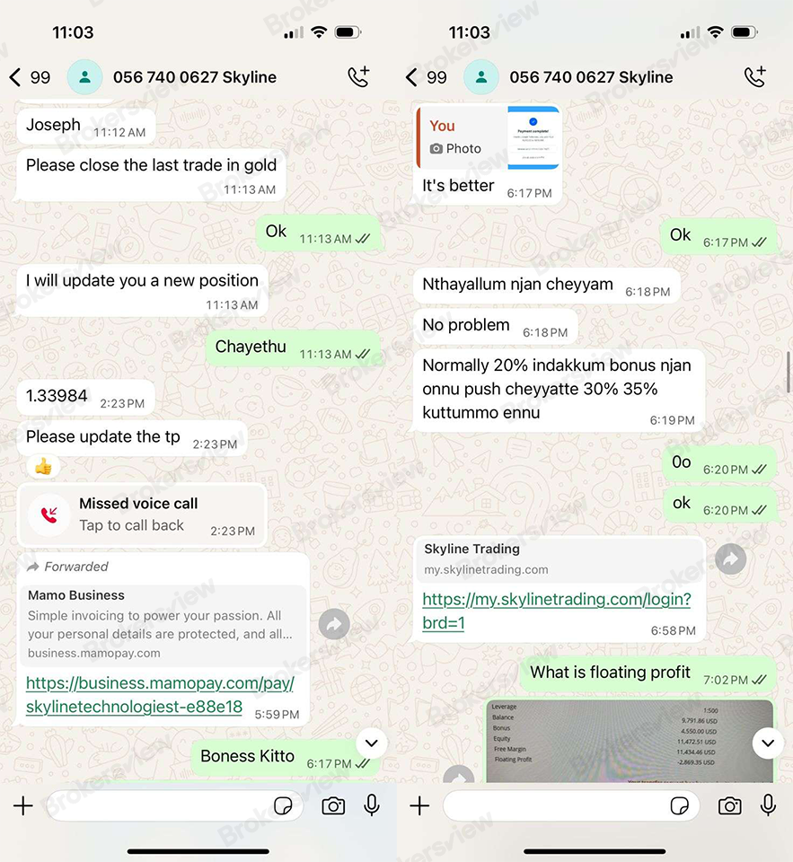 Lacas様お取引中 ウェブサイトへの疑念、信頼は消えた：「Skyline Trading」に囚われた