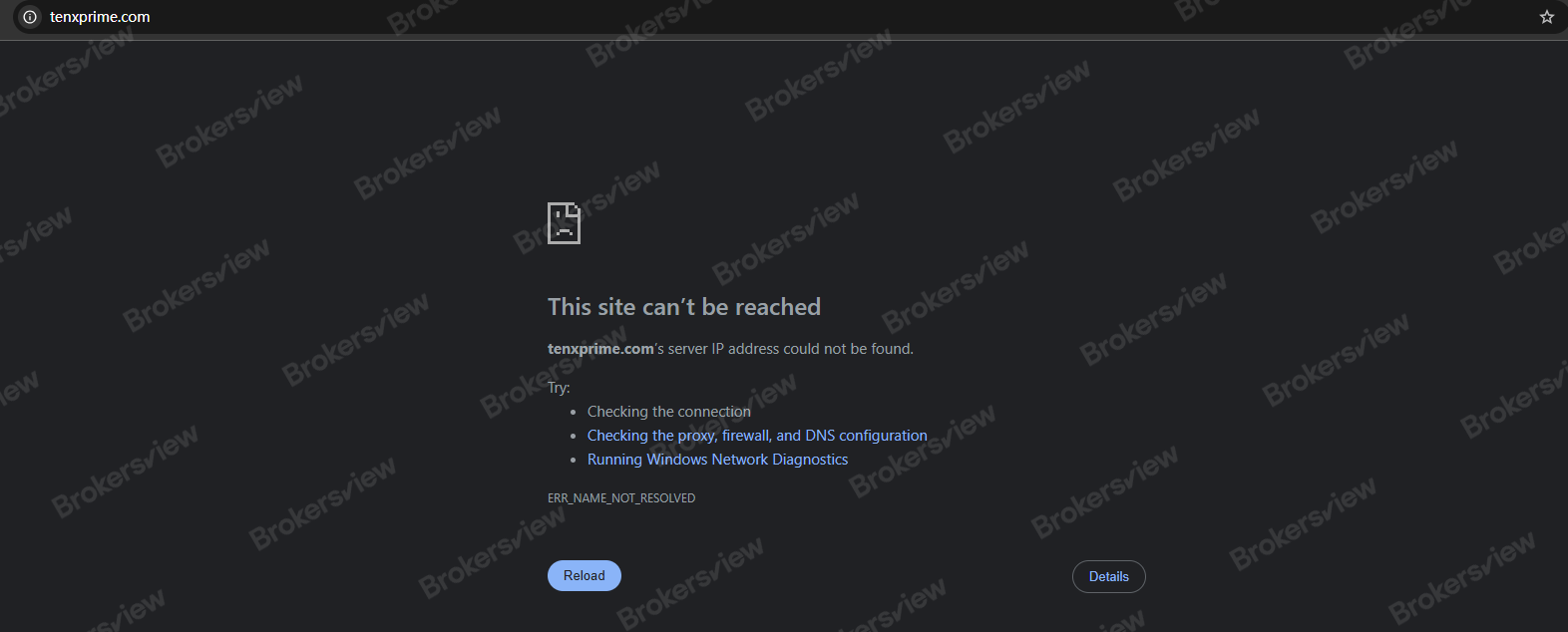TenX Prime has closed its webiste